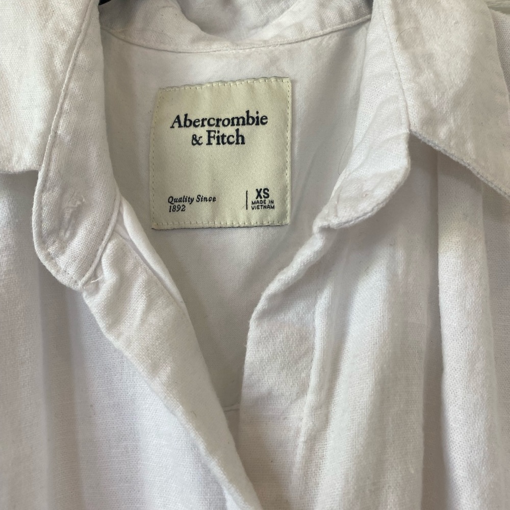 Abercrombie And Fitch White Button Down Dress - image 2